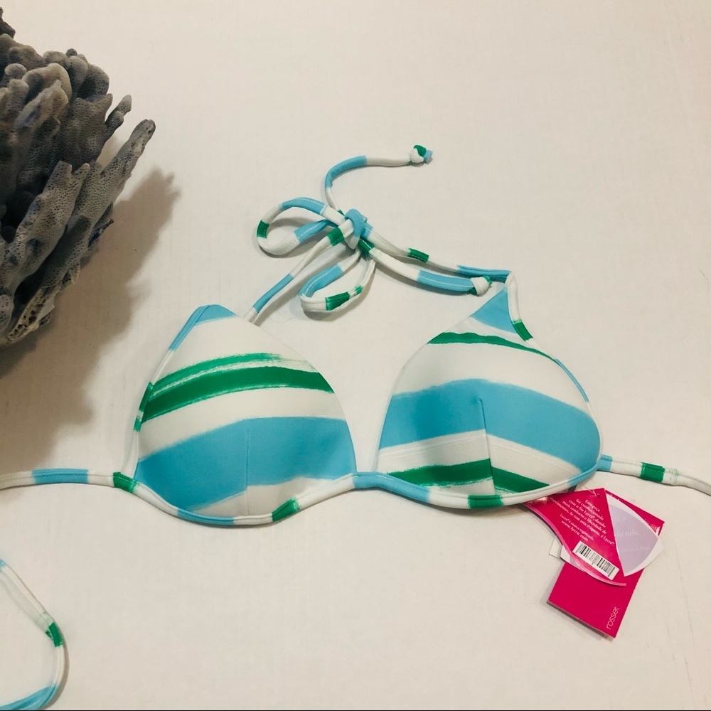 CIA Maritima Striped Bikini Top Size M